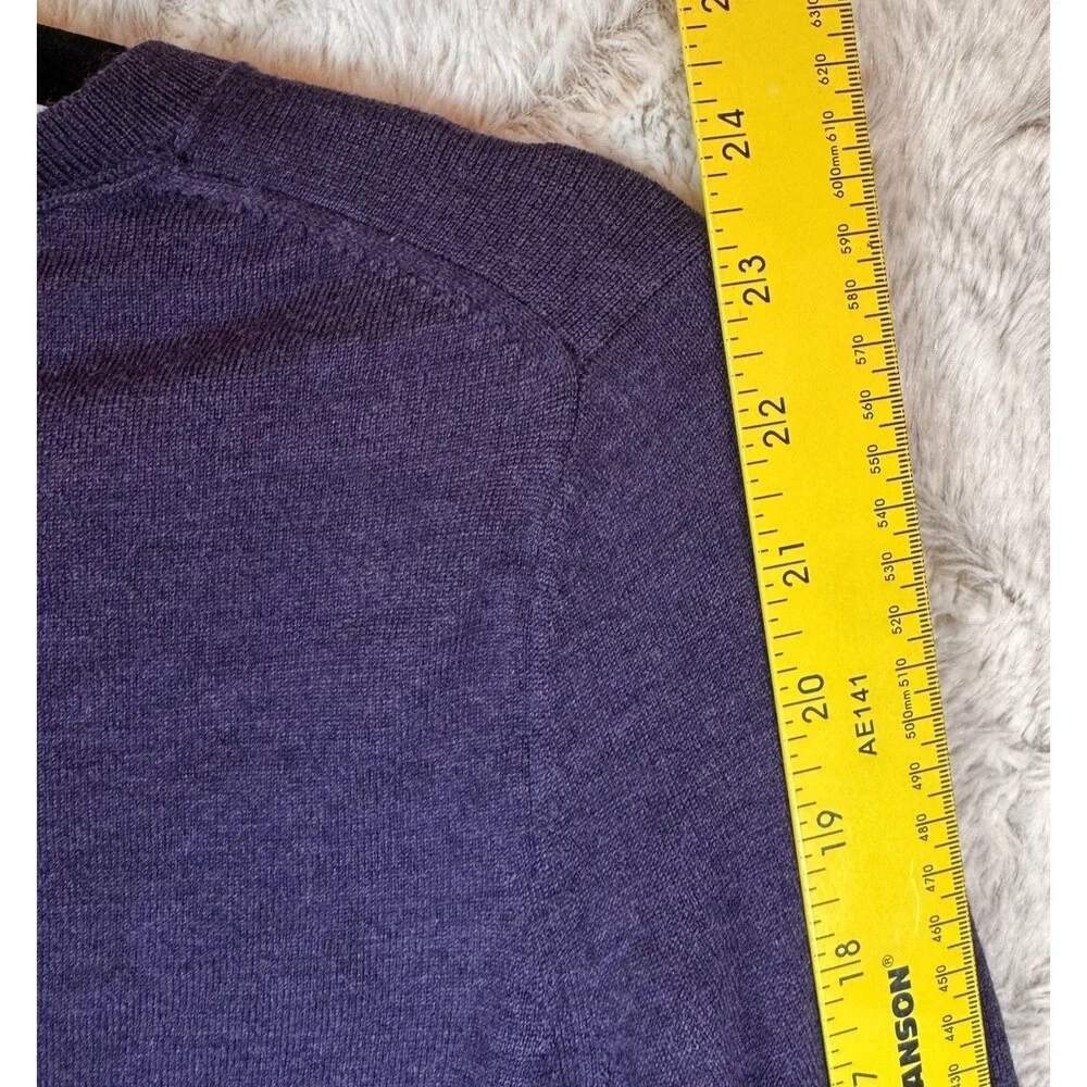 Banana Republic Sweater Cardigan Women‎ Small Extra Fine Merino Wool Purple